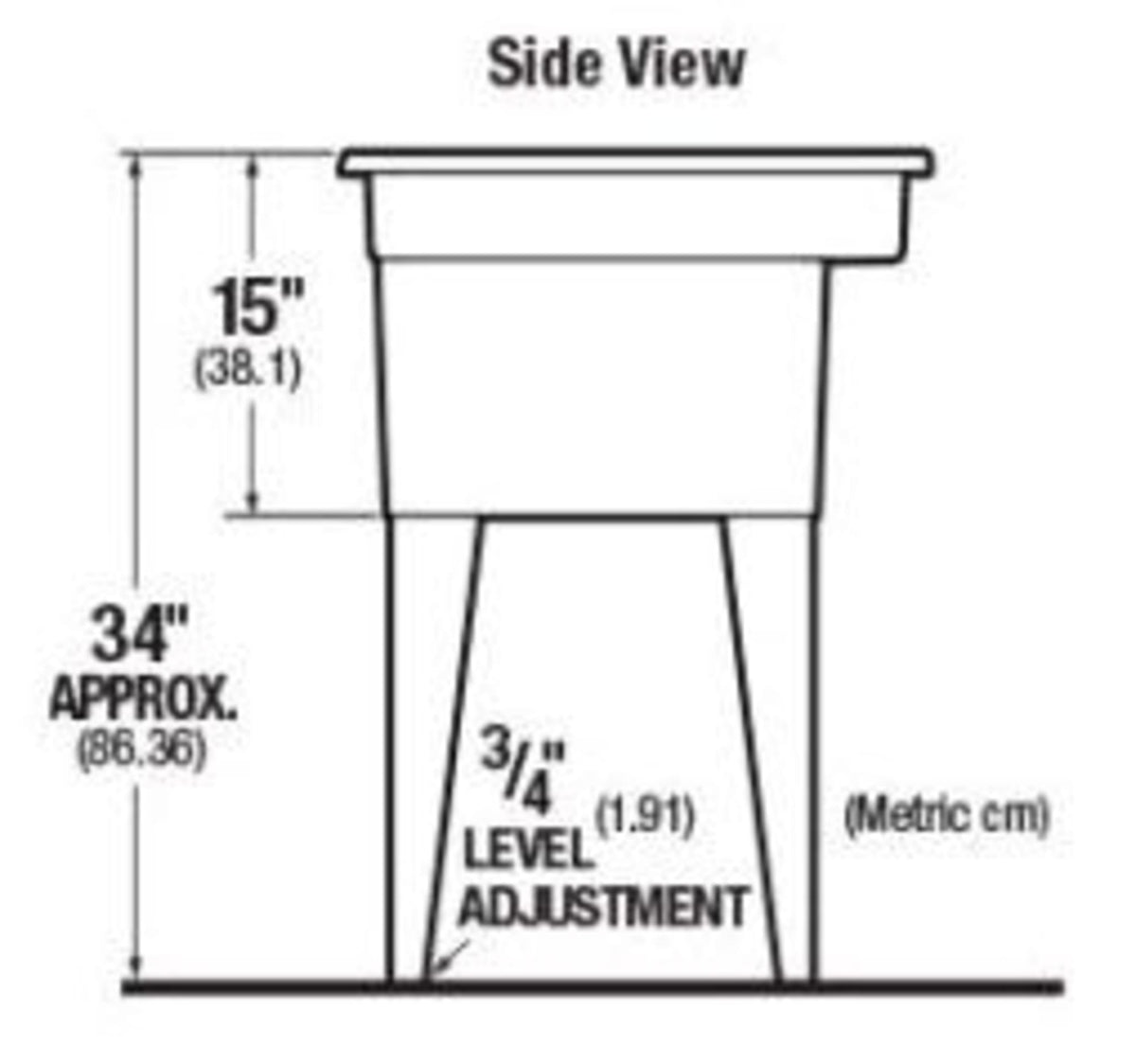E. L Mustee & Sons E.L. Mustee & Sons - UTILITUB®, BIGTUB™ (Drop-In Sink) White, Single Bowl SinksMolded Polypropylene (Body), Steel (Leg) - 40" x
