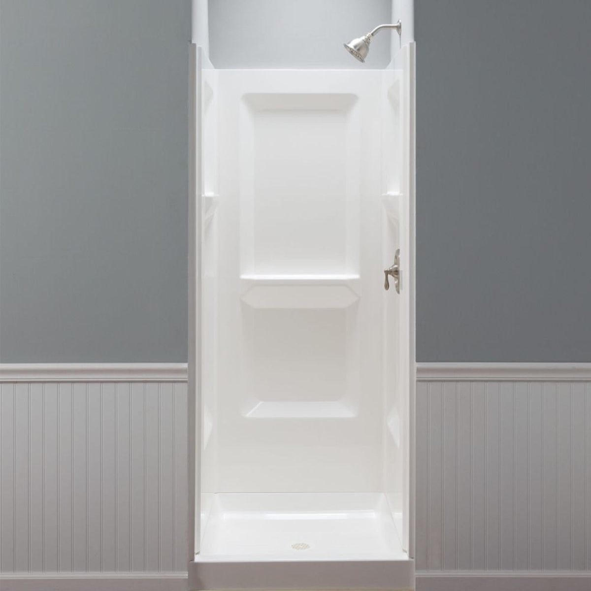 E. L Mustee & Sons E.L. Mustee & Sons - DURABASE® (Shower Base) White, 1-Piece, Square, Single Threshold (32" x 32" x 5")