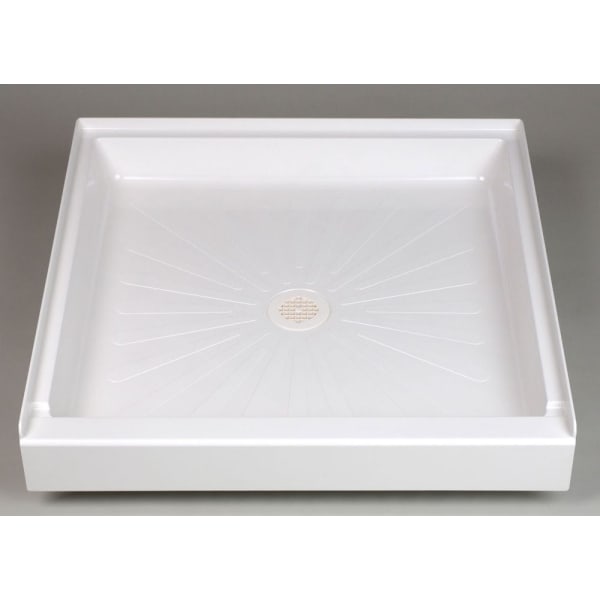 E.L. Mustee & Sons - DURABASE® (Shower Base) White, Shower Bases & Walls - 1-Piece, Single Threshold, Square (36" x 36" x 5-1/2")