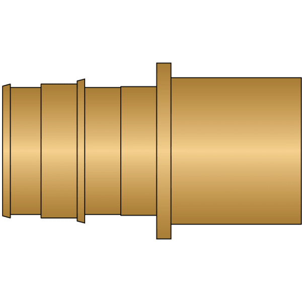 1" PEX Sweat Adapter (Expansion(F1960) x FTG Sweat) - Brass