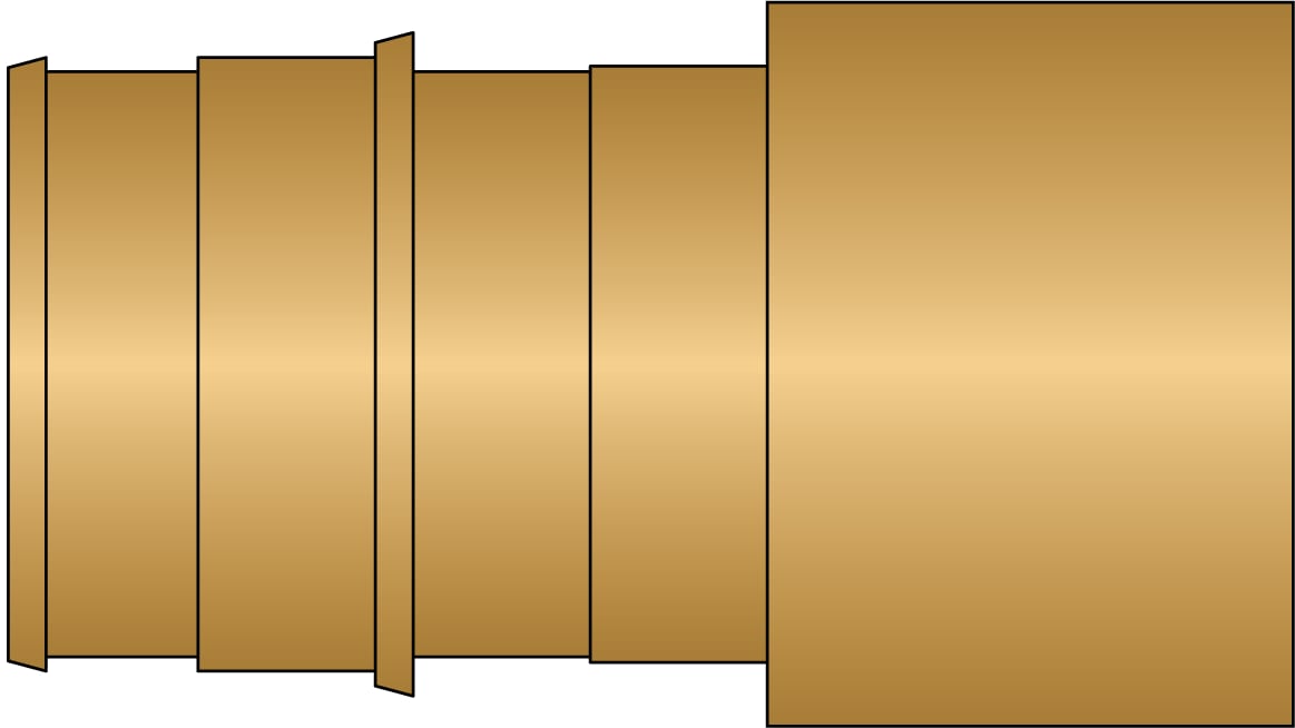 HeatLink EX27141NL 1-1/2" PEX F1960 x 1-1/2" Male Sweat Adapter - No Lead Brass