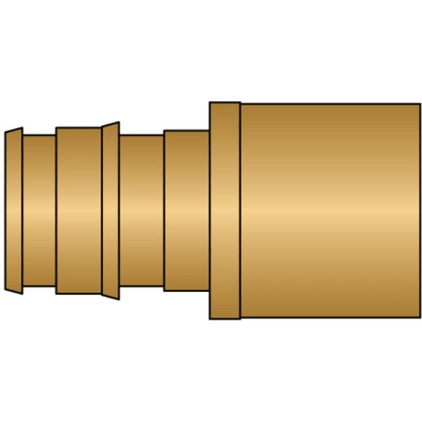 1/2" PEX Sweat Adapter (Expansion(F1960) x Sweat) - Brass
