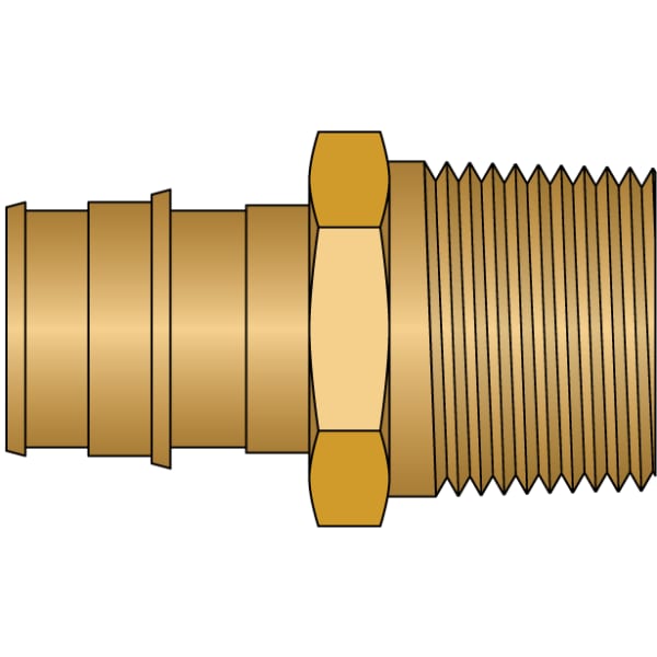 3/4" PEX Male Adapter (Expansion(F1960) x MIP) - Brass