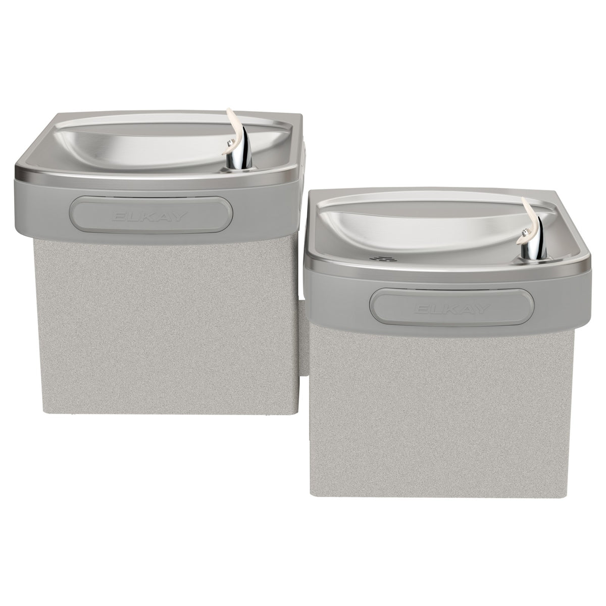 Elkay EZSTLDDLC Wall Mount Versatile Bi-Level ADA Cooler Non-Filtered Non-Refrigerated Light Gray Granite