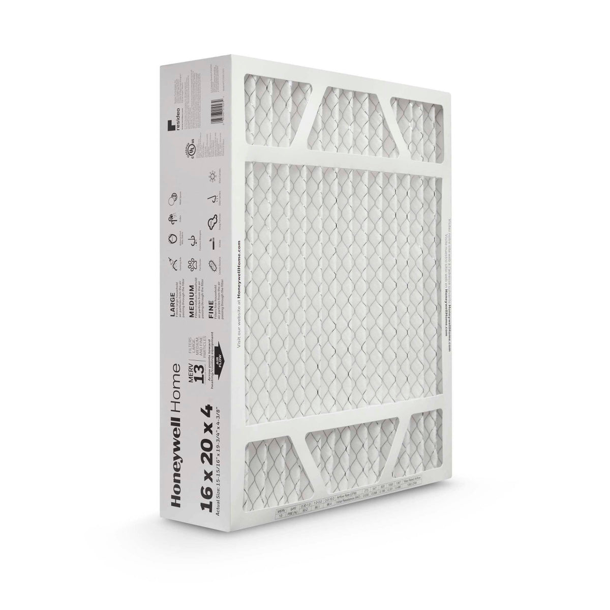 Honeywell Home FC200E1011/U FC200 Replacement Media Filter, 20 in x 20 in, MERV 13