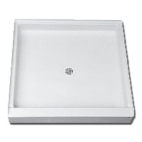 Florestone - (Shower Base) White, Shower Bases & Walls - 1-Piece, Single Threshold (42" x 42" x 5-3/4")