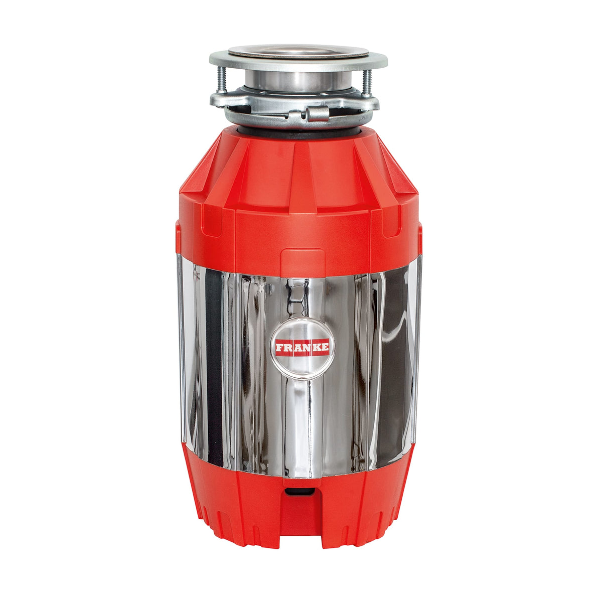Franke FWDJ125 1.25 Horse Power Continuous Feed Waste Disposer Torque Master 2800 RPM Jam-Resistant Motor with Silverguard in Red/Chrome
