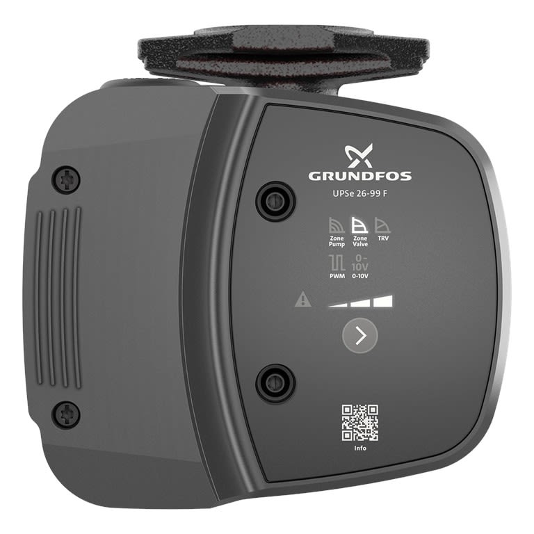 Grundfos 93262074 UPSe 26-99F Circulator Pump, Max Head 33 Max Flow 42 gpm - Cast Iron Body
