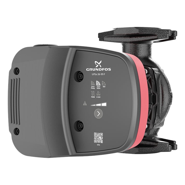 Grundfos 93262074 UPSe 26-99F Circulator Pump, Max Head 33 Max Flow 42 gpm - Cast Iron Body