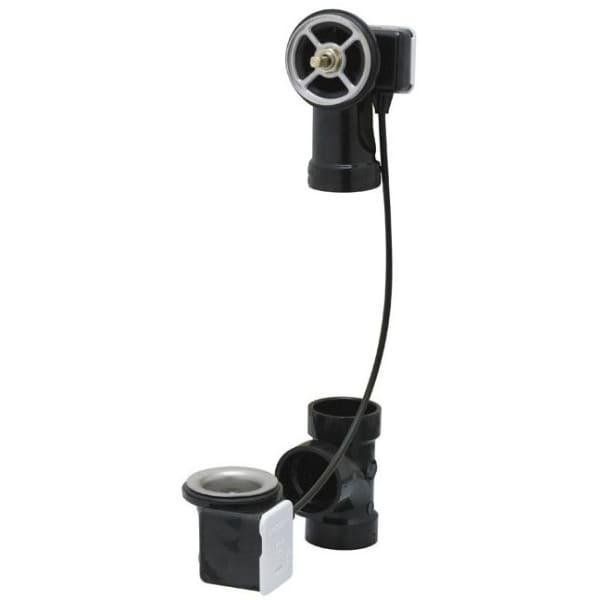 1-1/2" x 17 to 24", 33" Cable, 2" Drain, Schedule 40, ABS, Turn Control, Cable Operated, Bath Waste and Overflow Rough-In Kit