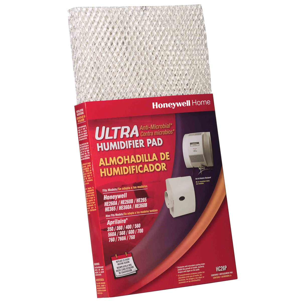 Honeywell Home HC26A1008/U Standard Humidifier Pad for HE200, HE250, HE260, HE265, HE300, HE360, HE365