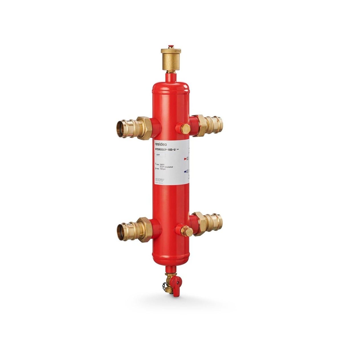 Resideo HYDROSEP-103-U/U Hydraulic Separator, Union, 1.25 in