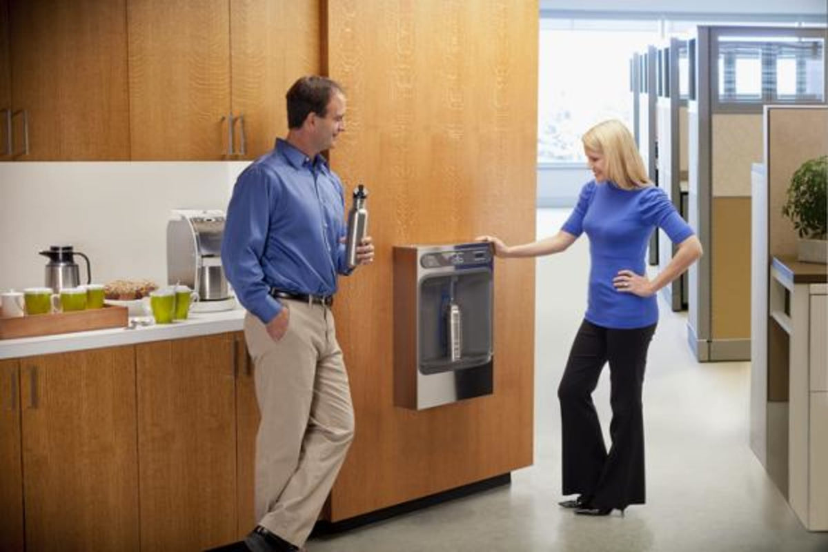 Halsey Taylor HydroBoost Bottle Filling Station Surface Mount Non-Filtered Non-Refrigerated Stainless
