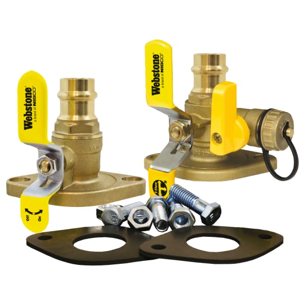3/4" Press Rotating Isolationg Flange Pair One with Hose Drain for High Velocity Pumps