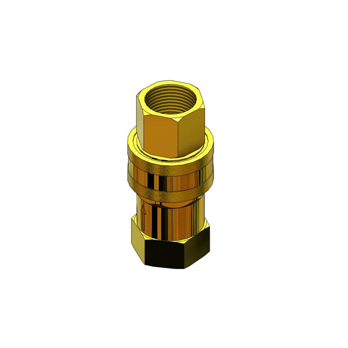 T&S Brass & Bronze Works AG-5D Gas Appliance Connector, Quick Disconnect, 3/4" NPT Female Threads