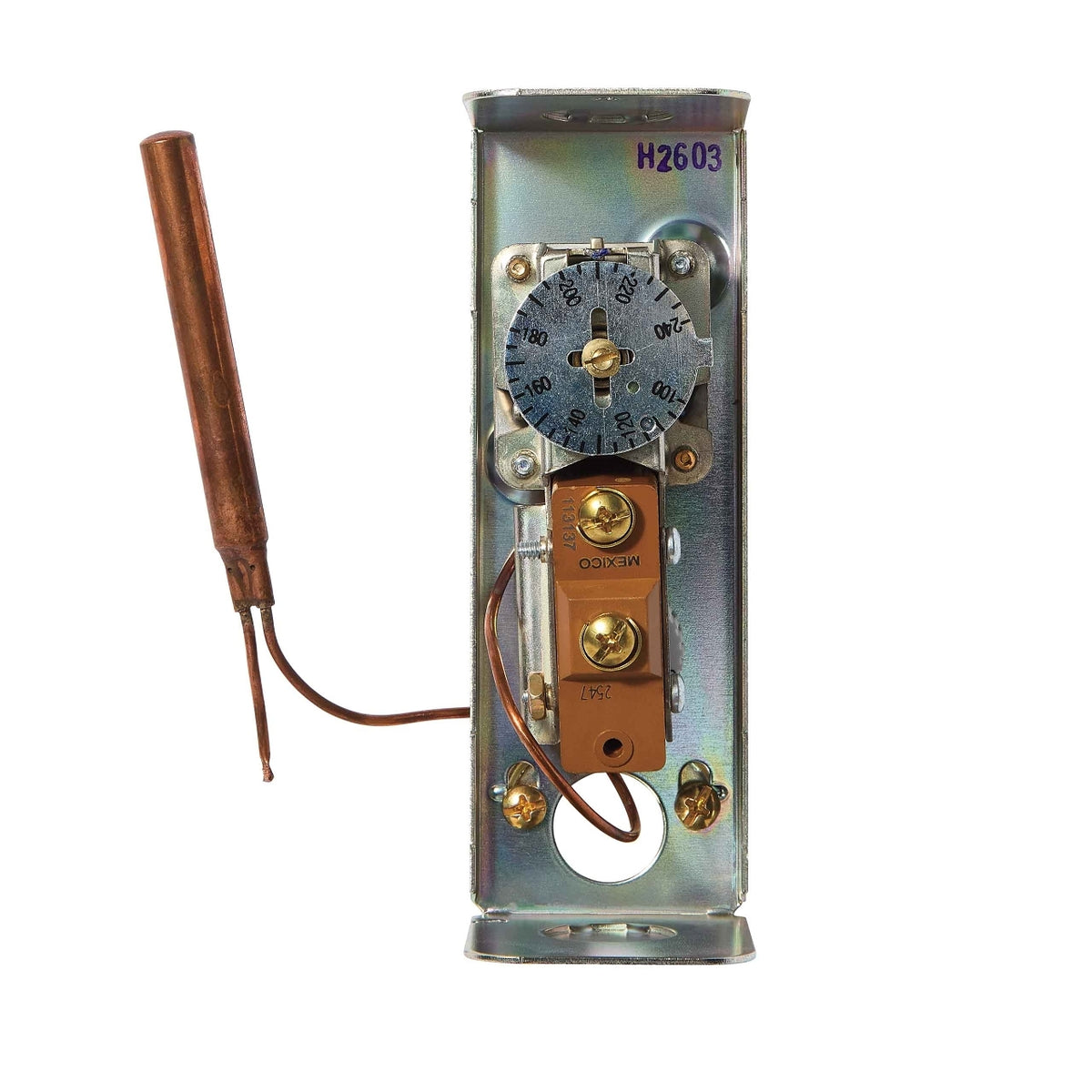Resideo L4006A1959/U Aquastat, 40–180°F Adjustable, 2°F Fixed Differential, Less Well