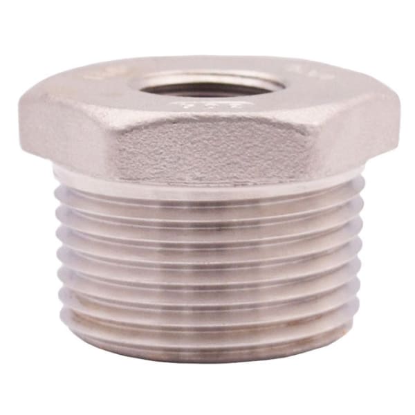2" x 1/2" - 304 Stainless Steel Hex Bushing - FNPT x MNPT