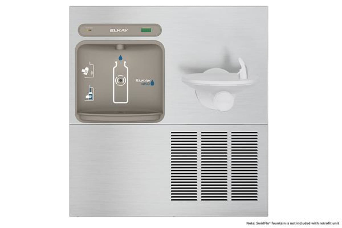 Elkay ezH2O Retrofit Bottle Filling Station for SwirlFlo Fountain Filtered Refrigerated Stainless