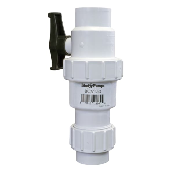 Ball / Check valve, 1-1/2" HD, PVC with union