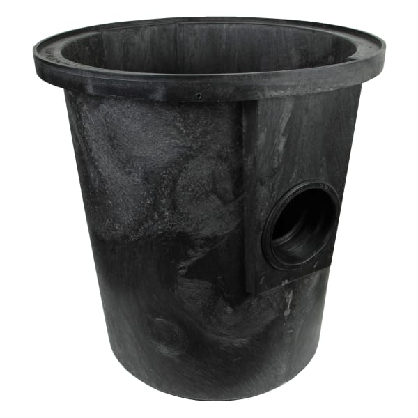 Sump Pit, 18" x 22" injection molded with 4" rubber grommet