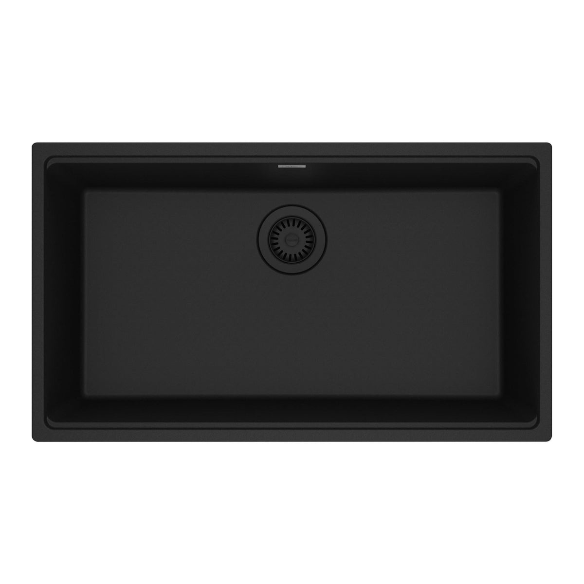 Franke Maris Undermount 31-in x 17.81-in Granite Single Bowl Kitchen Sink in Matte Black