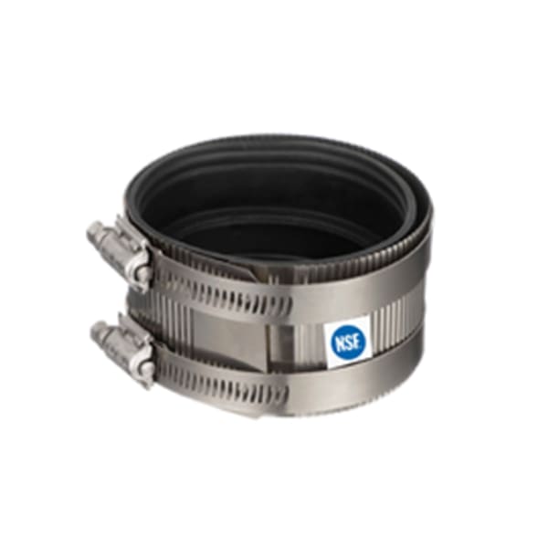 4" Regular Duty No Hub Quick Hub Coupling Stainless Steel Shielded
