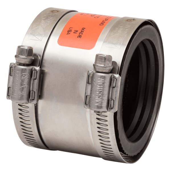 4" Copper to 3" Cast Iron/Plastic/Steel Shielded Rubber Transition Coupling 0804377
