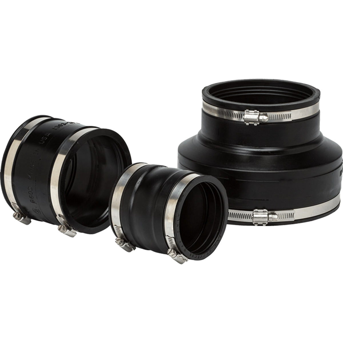 Mission Rubber 4" Clay to 4" Cast Iron/Plastic Unshielded Rubber Coupling 1404219