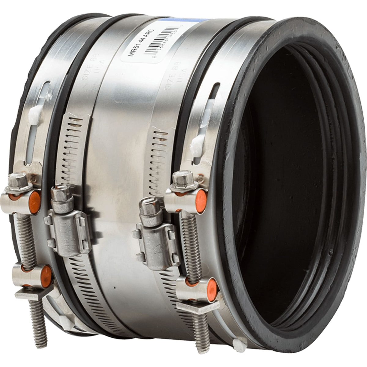 Mission Rubber 6" Concrete to 6" Clay/Plastic Shielded Adjustable Rubber Repair Coupling 1406487