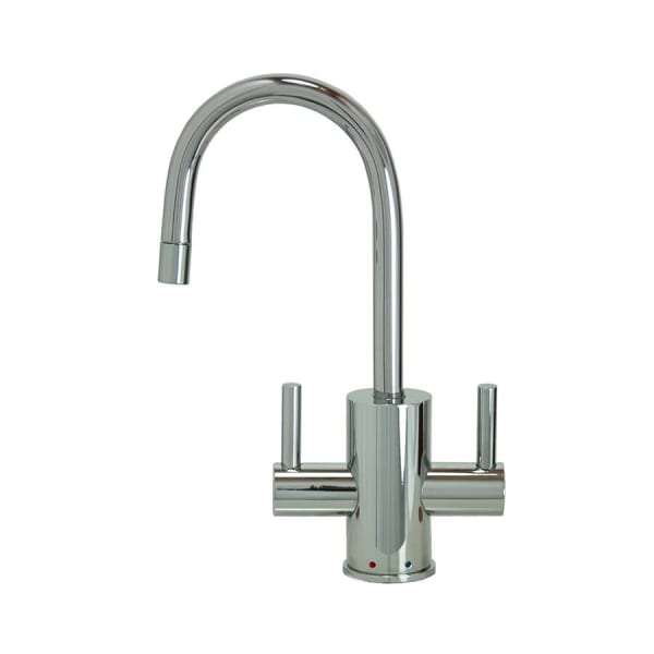 Mini Faucet with Knurled Lever & Spout Tip - Champagne Bronze