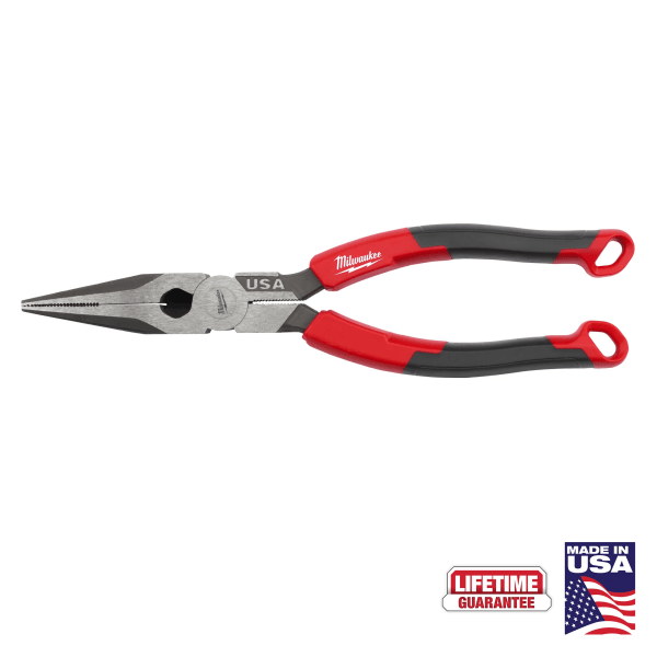 Milwaukee Tools 8" Long Nose Comfort Grip Pliers (USA)