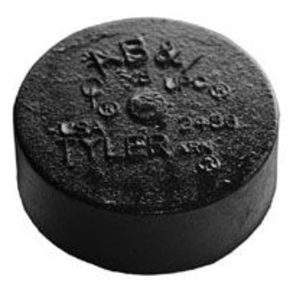 12", NH, Cast Iron DWV, Round Head, Blind Plug