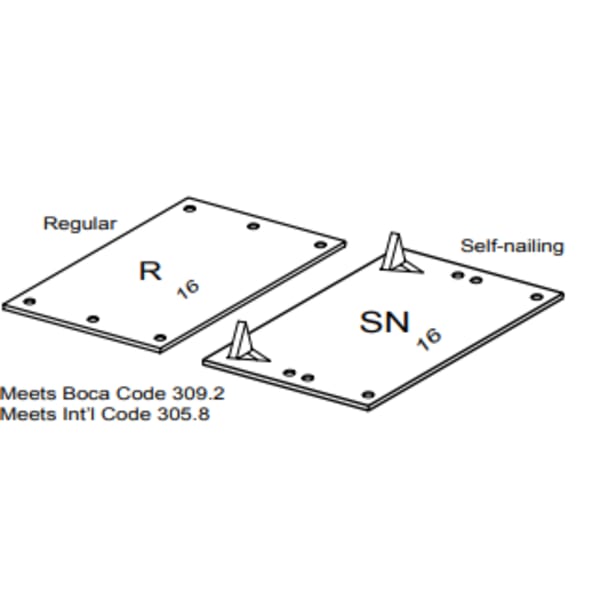 5" x 8" Self Nailing Plate 16ga
