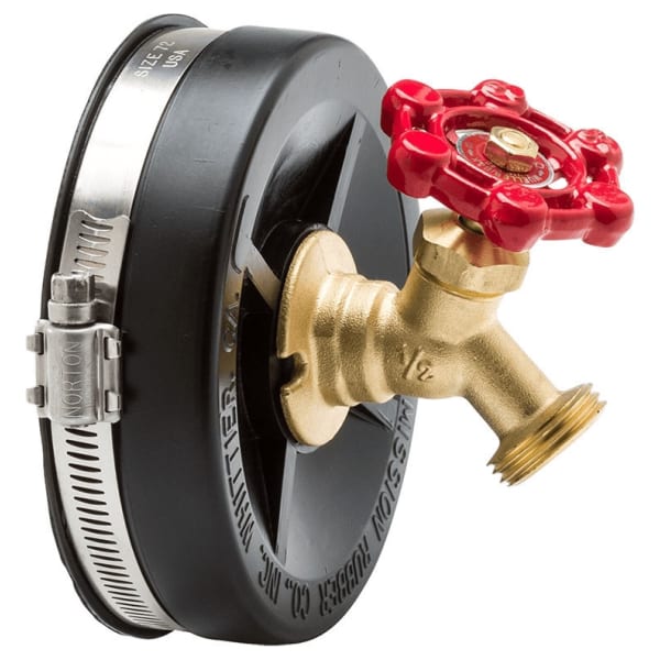 3" Rubber End Cap and Hose Bibb for Cast Iron/Plastic 0703512