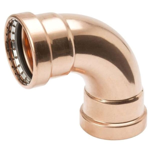 2-1/2" Copper Press Fittings - 90 Degree Long Turn Elbow P x P