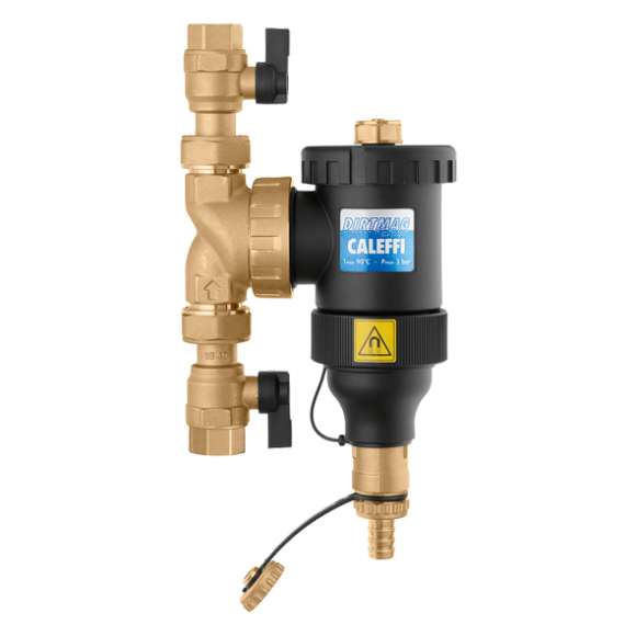 Caleffi NA545356 DIRTMAG Composite Magnetic Dirt Separator 1" NPT Union with Isolation Valves