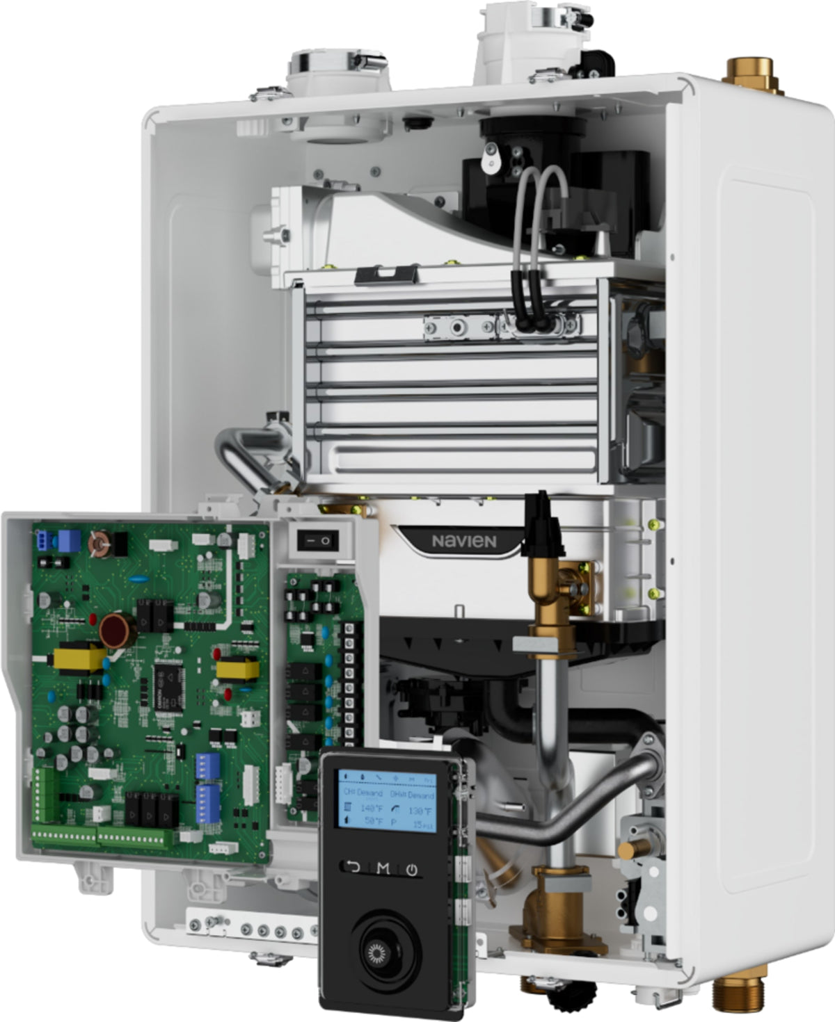 Navien High Efficiency Condensing Heating Boiler Max Htg Input: 110,000 BTU/h, Indoor Wall-Hung, Residential/Commercial