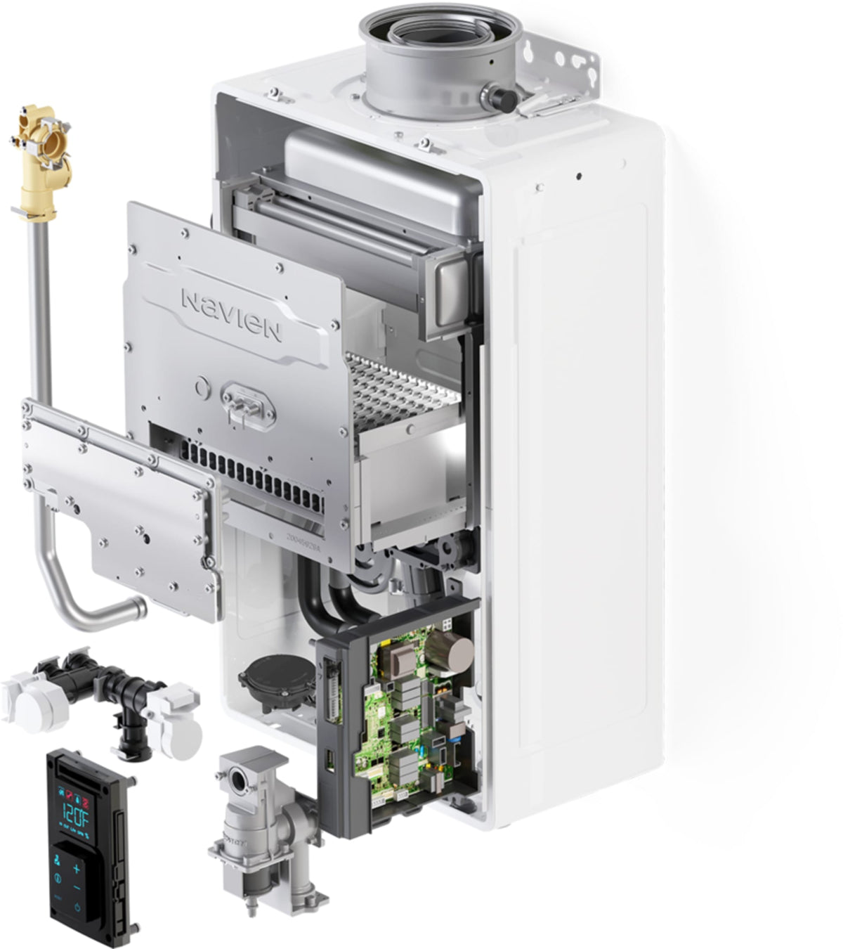 Navien NHW-AE 199,000 BTU Compact tankless water heaters, Indoor Installation, Built-in recirculation pump & buffer tank - Natural Gas