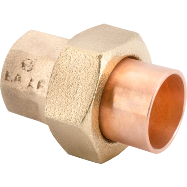 3/4" - Sweat x Sweat, No Lead Cast Brass by Copper Sweat x Sweat Large-Pattern Union