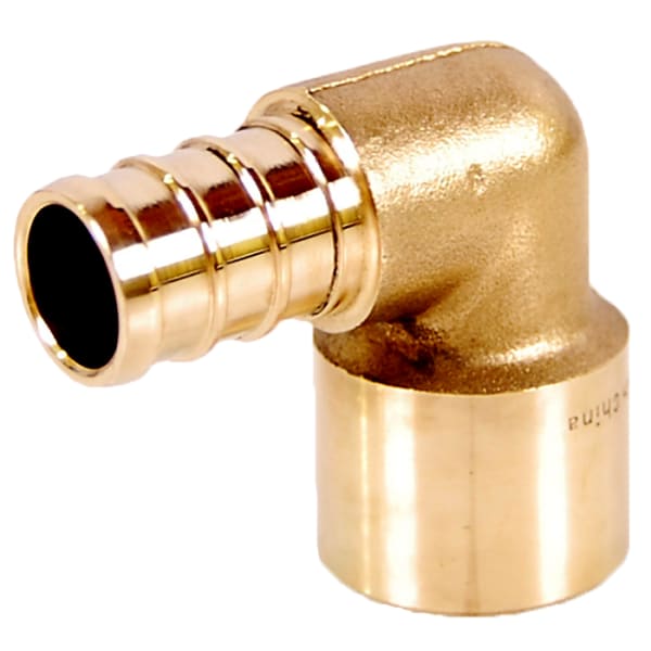 1/2" PEX 90° Elbow (Crimp(F1807)) - Brass