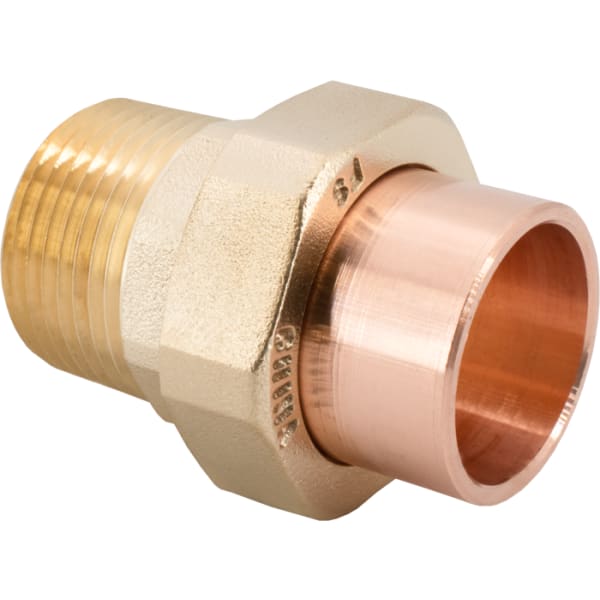 1-1/4" - Sweat x MIP, No Lead Cast Brass Sweat x MNPT Large-Pattern Union