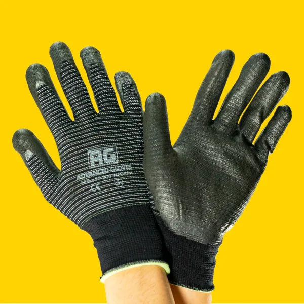 Nitrile Work Glove Black Coat - Large