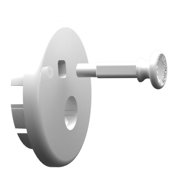 Pull Stop Box™ Trim Kits - White-Paintable, TRIM KIT-INCLUDES KNOB AND ESCUTCHEON