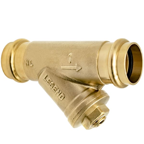 1-1/4" - Press x Press, LegendPress No Lead Forged Brass Y-Strainer
