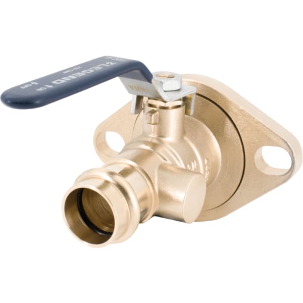 1" - Press x Flange, LegendPress Forged Brass Isolation Ball Valve with Rotating Flange