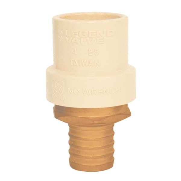 1/2" PEX CPVC Adapter (Crimp(F1807) x CPVC) - Brass
