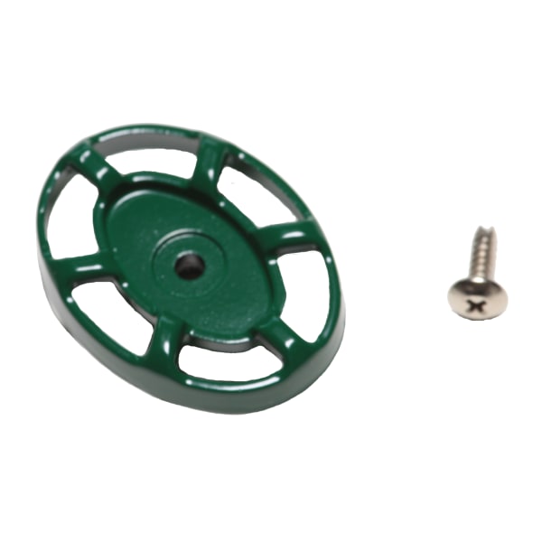 Green Oval Handle (Aluminum, 12-pt) & Self-Tapping Stainless Steel Screw