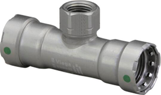 Viega 25415 1" x 1" x 3/4" - (P-P FPT) - Tee (Reducing), MegaPress®