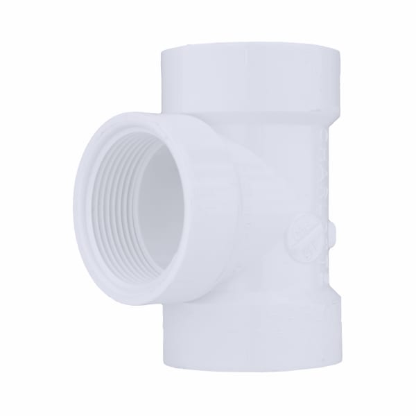 6" PVC DWV Test or Cleanout Tee - H x H x FPT