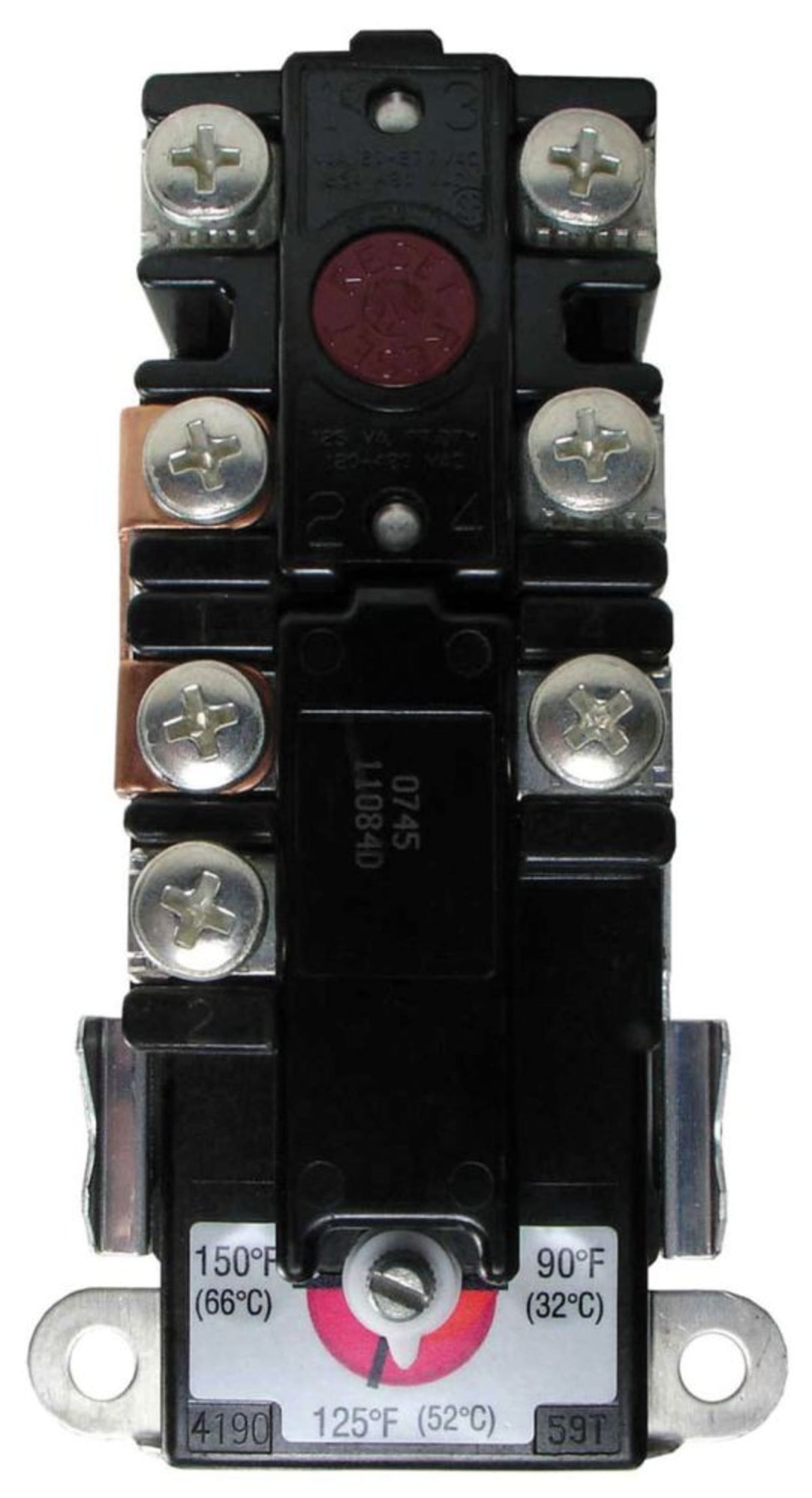 Rheem 90 to 150 Deg F Adjustment Range, 17 to 27 Deg F Differential, 170 Deg F High Limit, Manual Reset/DPST, SPDT, Thermostat with (1) Blister/(1)